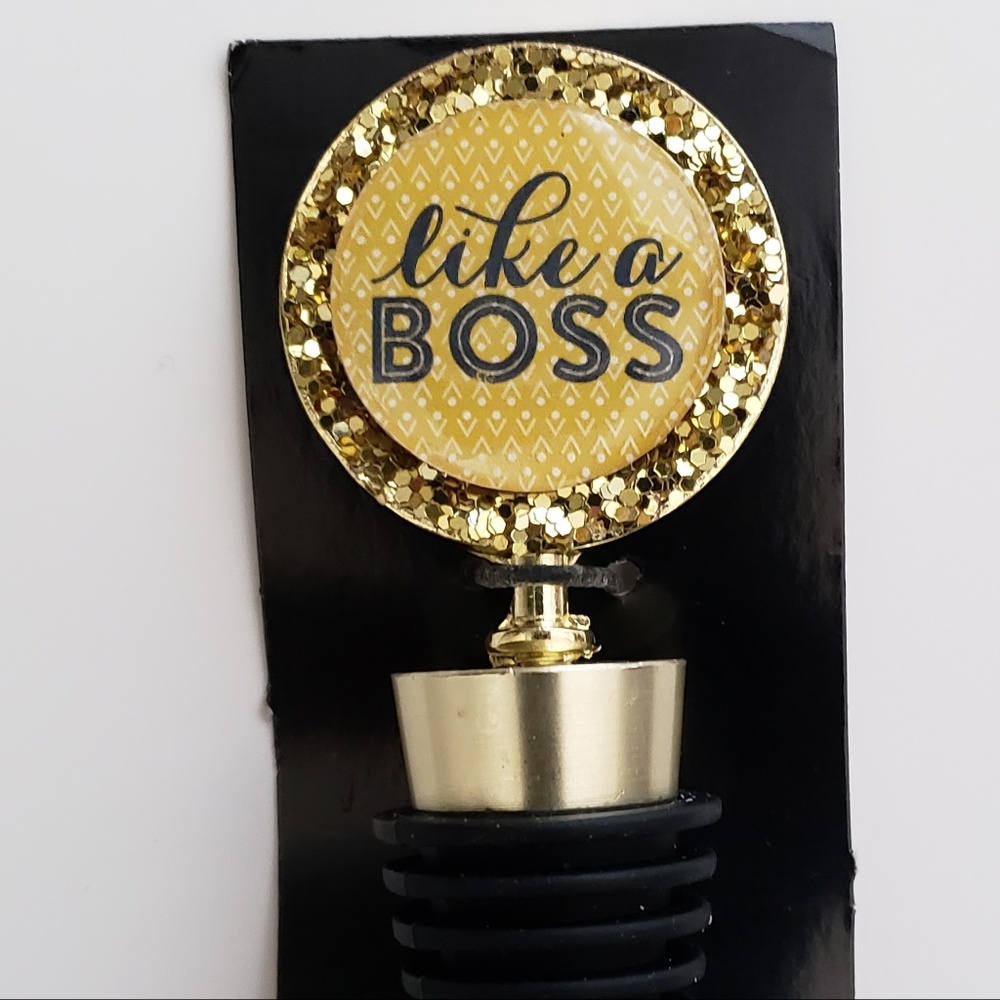 GLITTER LIKE A BOSS WINE STOPPER